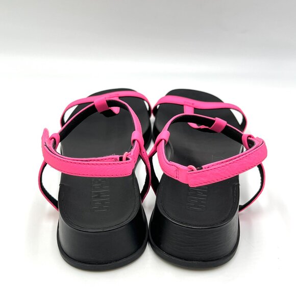 Camper Womens 37 EU 7 US Hot Pink And Black Minimalist Sandals Shoes‎ - Picture 7 of 14